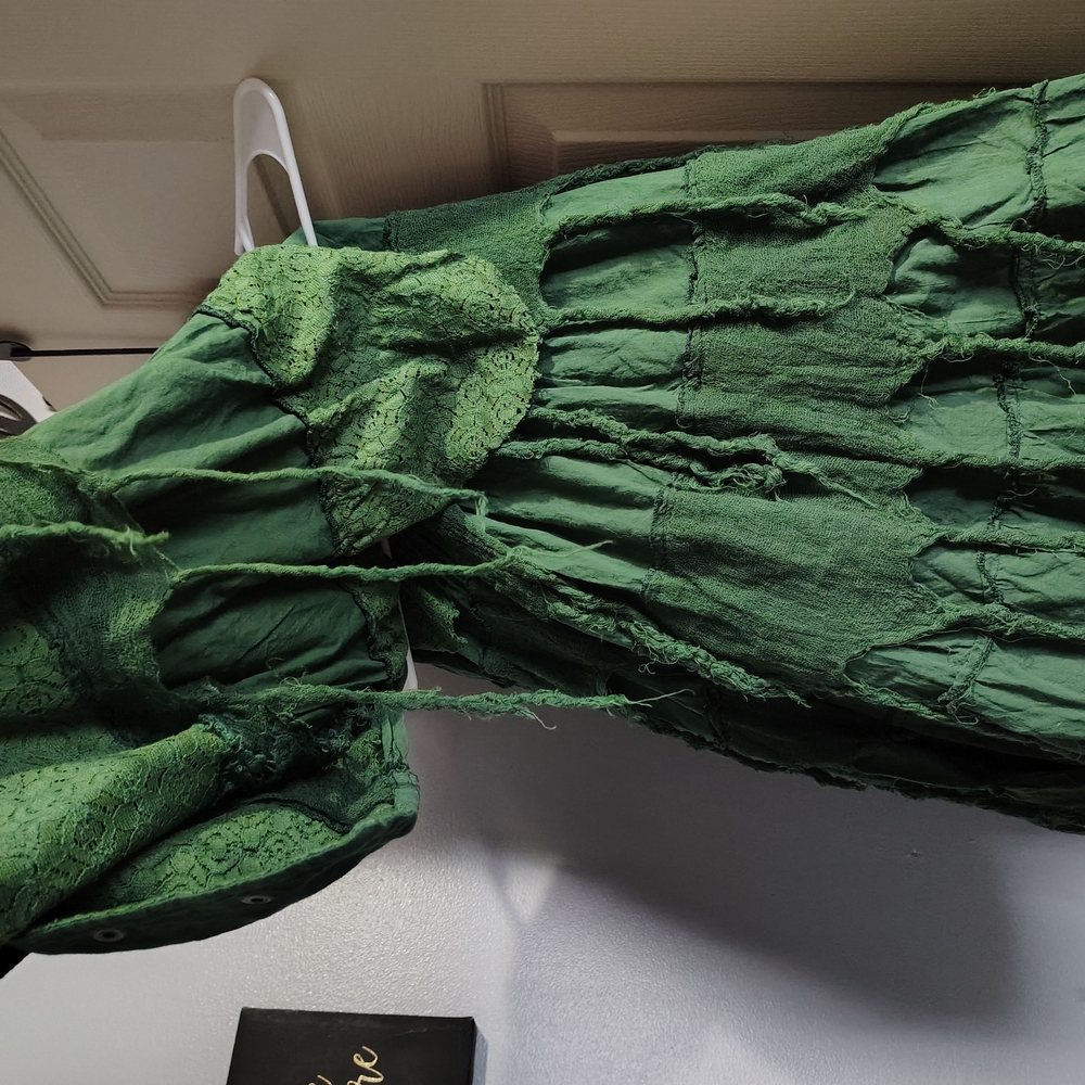 Emerald Green Ruched Sundress with Scoop Neck for Prom
